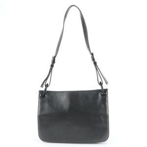 Prada leather shoulder bag, tote handbag, black, women's
